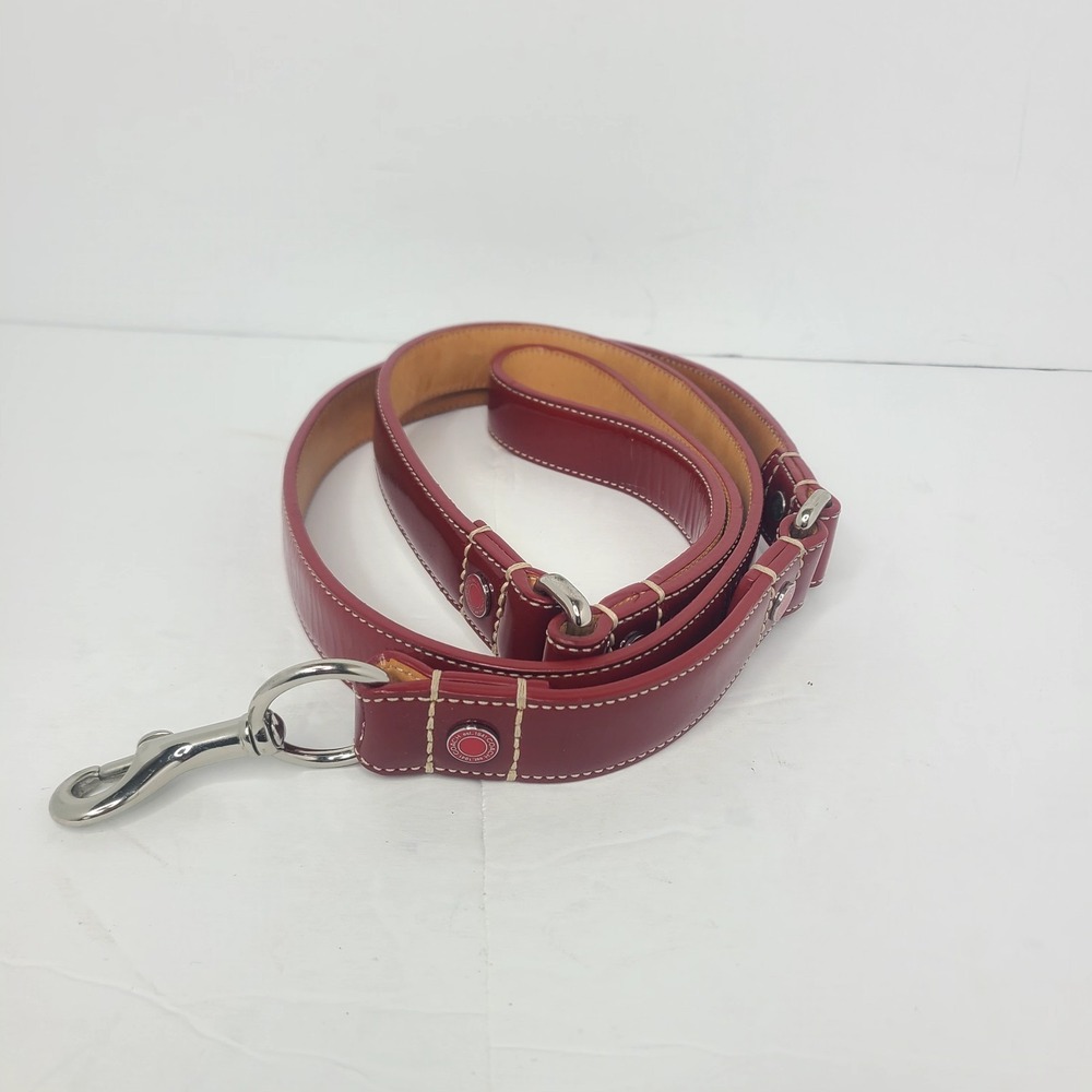 Coach Red Leather Dog Leash